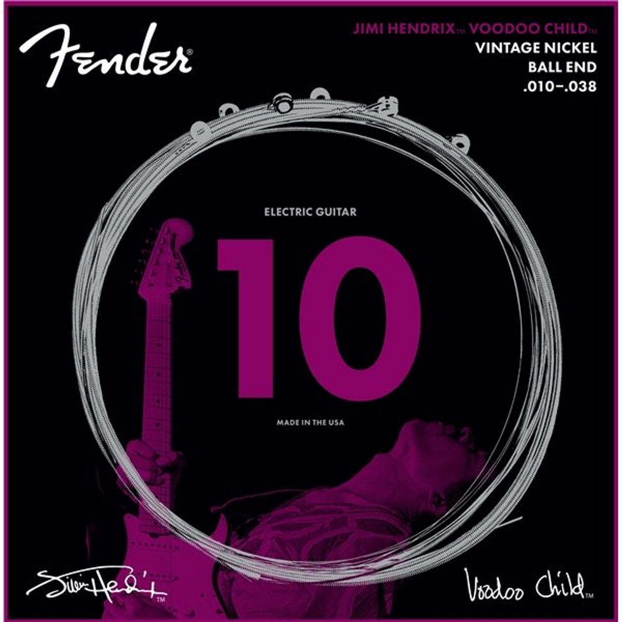 Fender Jimi Hendrix Voodoo Child Vintage Pure Nickel Electric Guitar  Strings Ball End 10-38