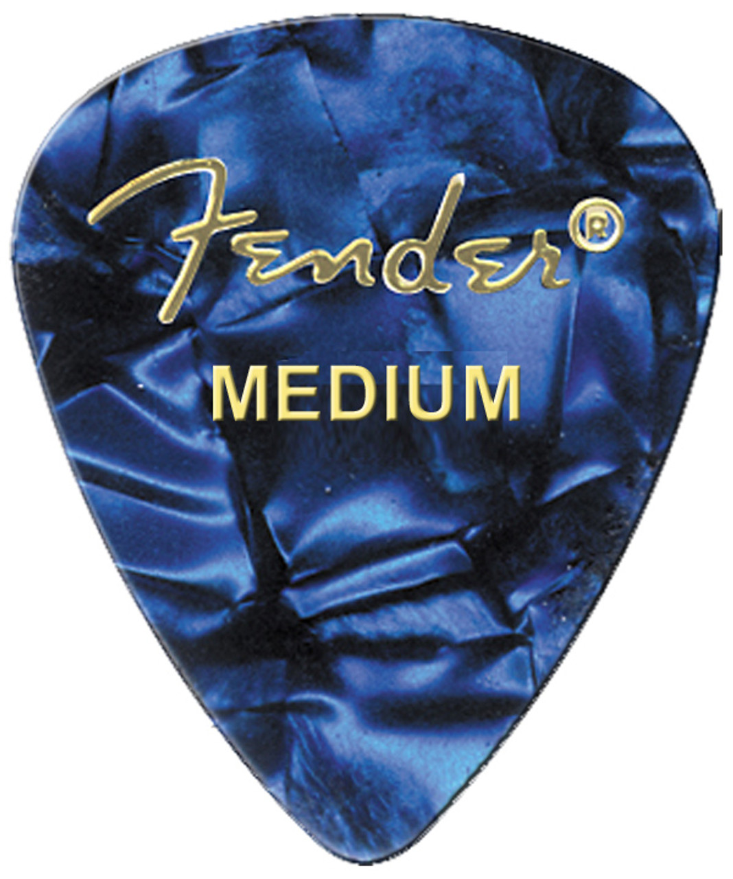 Fender Premium Colored Celluloid Guitar Picks 351 Blue MOTO Medium 144 Bag