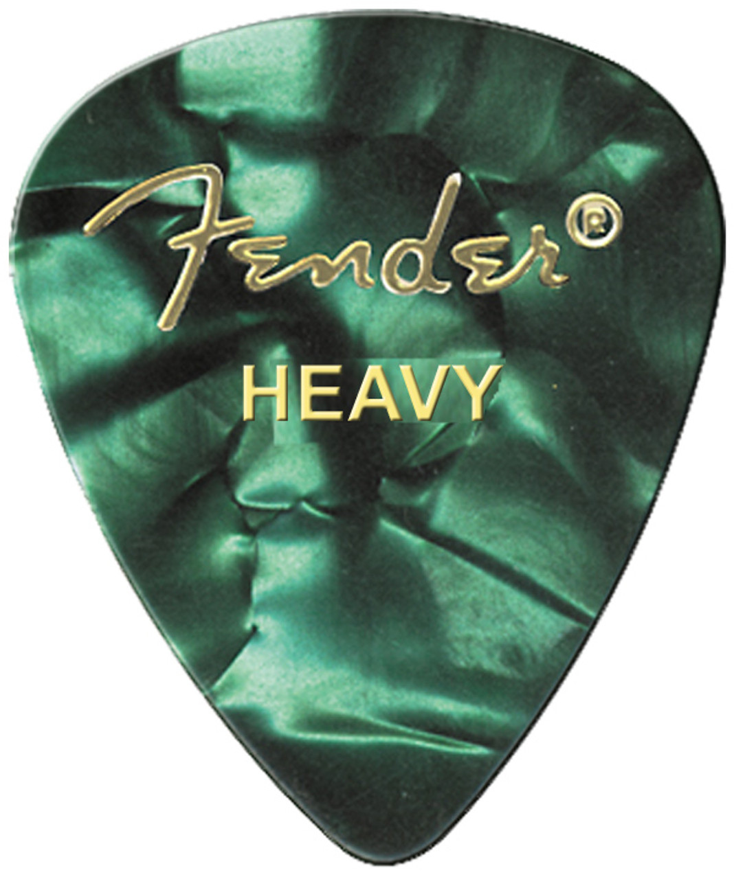 Fender Premium Colored Celluloid Guitar Picks 351 Green MOTO Heavy 12 Pack