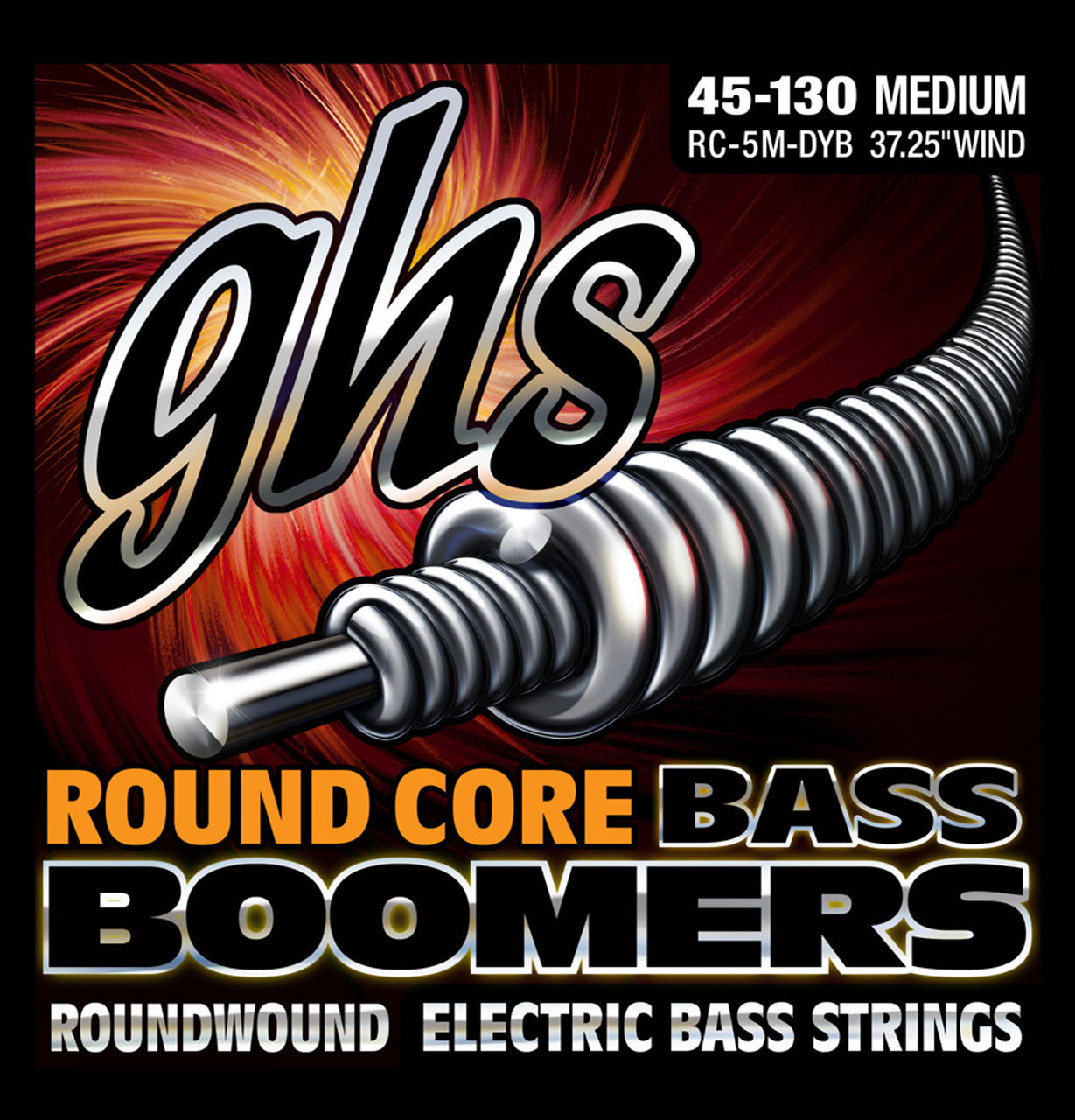 GHS Boomers Round Core Electric Bass Strings RC-5M-DYB Medium 5 Str 45-130