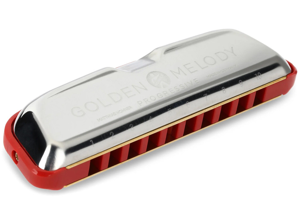Hohner 542 Golden Melody Progressive Harmonica/Blues Harp 542PBX-F