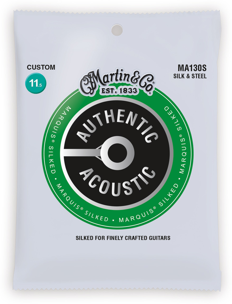 Martin MA130S Marquis Silked Silk and Steel Authentic Acoustic Guitar  Strings Silk and Steel 11.5-47