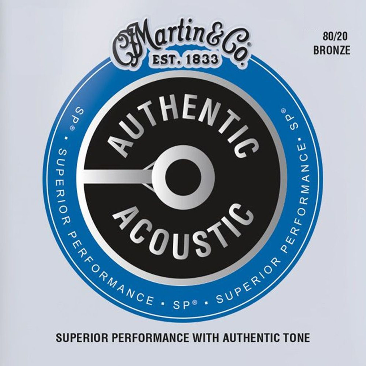 Martin MA140 SP 80/20 Bronze Authentic Acoustic Guitar Strings Bulk 25 Sets  Light 12-54