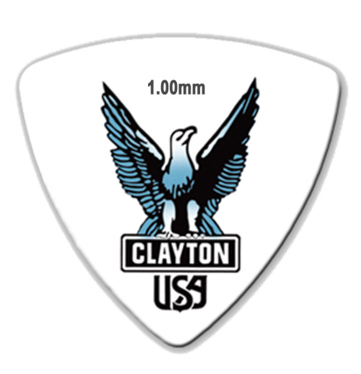 Clayton Acetal Guitar Picks - Rounded Triangle RT100 1.00mm 12