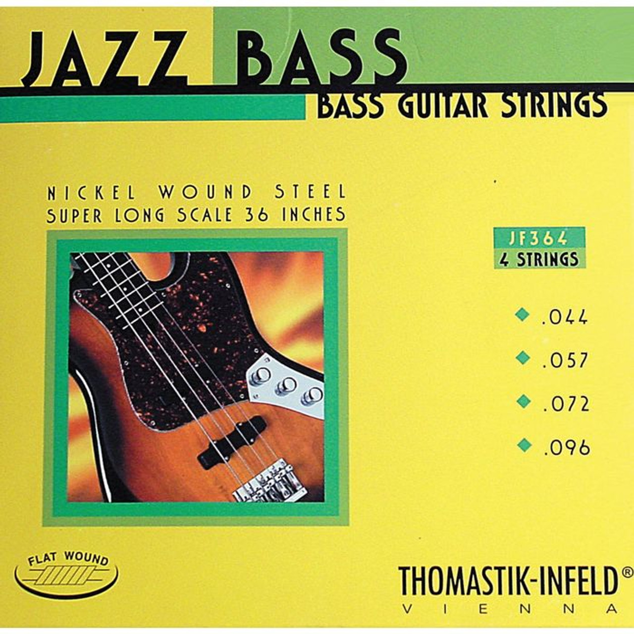 Thomastik-Infeld JF364 Jazz Nickel Flat Wound Round Core Electric Bass  Strings Super Long Scale 44-