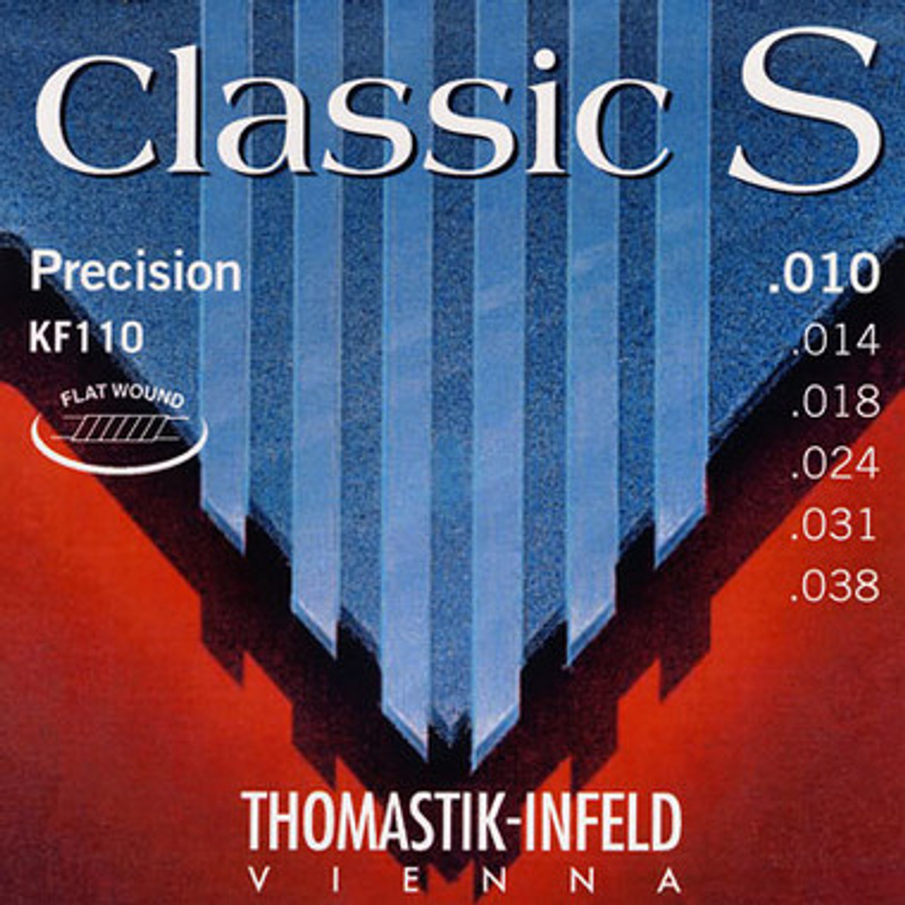 thomastik kr116 classic s series flatwound light guitar strings