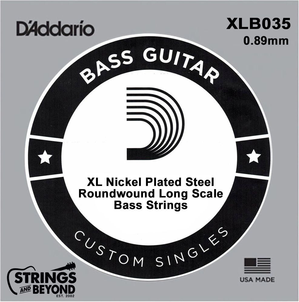 Corde De Basse D'Addario XLB105 - Calibre .105, Filet En Nickel - Pour Basses « Long Scale » (manche Jusqu'à 92 Cm) - Son Brillant, Remplacement Personnalisé