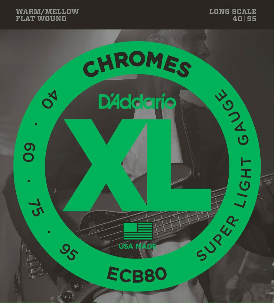 D'Addario XL Nickel Wound Electric Bass Strings EXL160S Short Scale 50105