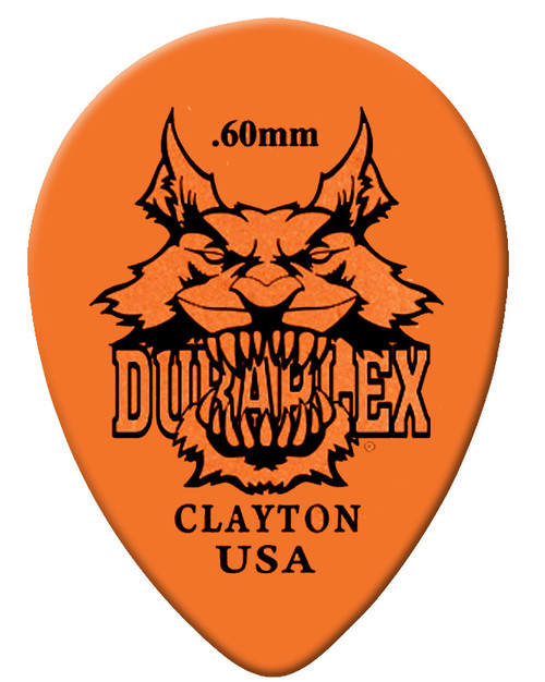 Clayton Duraplex Teardrop Guitar Picks DXST60 .60mm 12 Pack