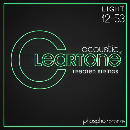 Cleartone EMP Coated Phosphor Bronze Acoustic Guitar Strings 7412 Light 12-53