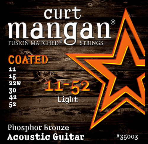 Curt Mangan Fusion Matched COATED Phosphor Bronze Acoustic Guitar Strings