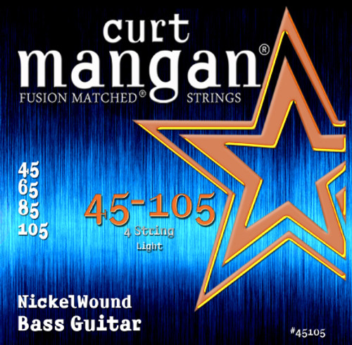 Curt Mangan Fusion Matched Nickel Wound Electric Bass Strings Light 45-105