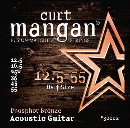 Curt Mangan Fusion Matched Phosphor Bronze Acoustic Guitar Strings 30002 Half Size 12.5-55