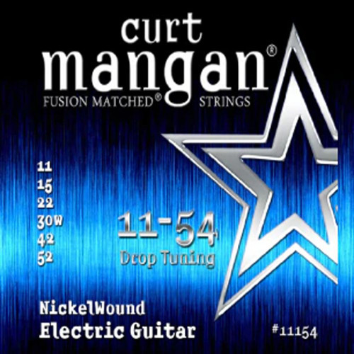 Curt Mangan Fusion Matched Nickel Wound Electric Guitar Strings 11154 Drop Tuning 11-54