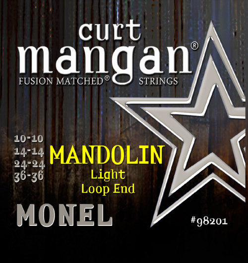 Curt Mangan Fusion Matched Monel Mandolin Strings 98201 Light Loop End 10-36