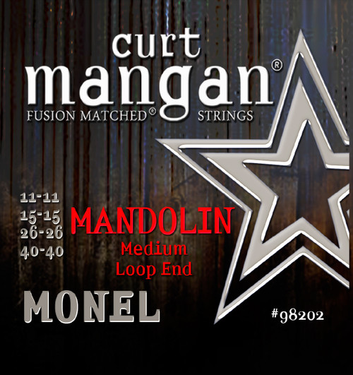 Curt Mangan Fusion Matched Monel Mandolin Strings 98202 Medium Loop End 11-40