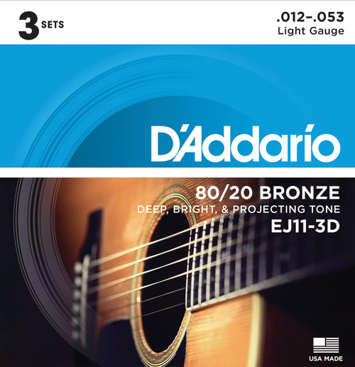 D'Addario EJ 80/20 Bronze Acoustic Guitar Strings EJ14 Bluegrass 12-56