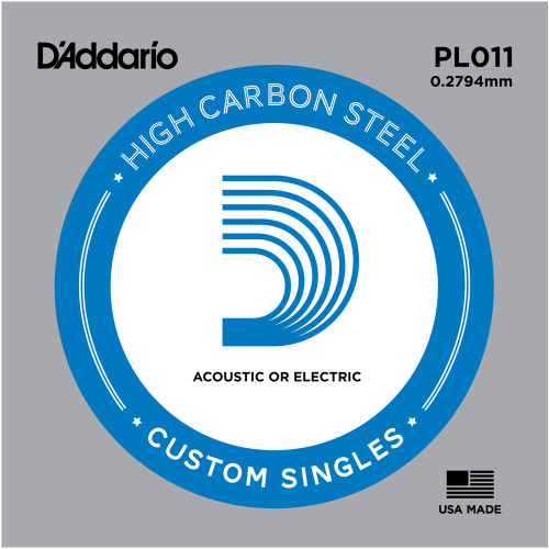 D'Addario Plain Steel Single Strings PL011