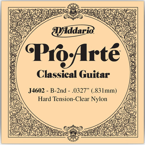 D'Addario Pro Arte Single Classical Guitar Strings - Hard Tension J4602 Hard B 2nd
