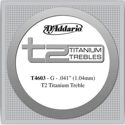 D'Addario Titanium Treble Classical Guitar Single Strings T4603 41 Hard