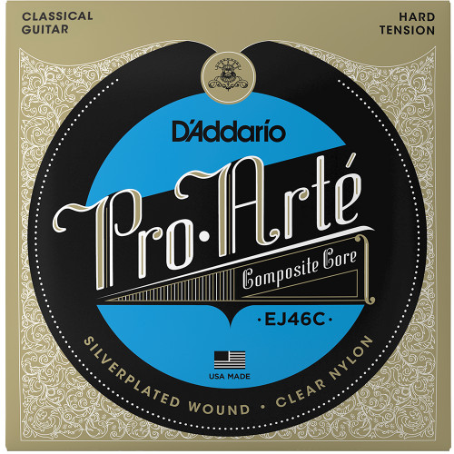 D'Addario Pro Arte Composite Clear Nylon Classical Guitar Strings EJ46C Hard 28.5-46
