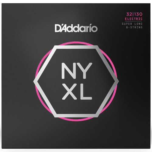 D'Addario NYXL Electric Bass Strings NYXL32130SL Super Long Scale 6-Str Reg Lt