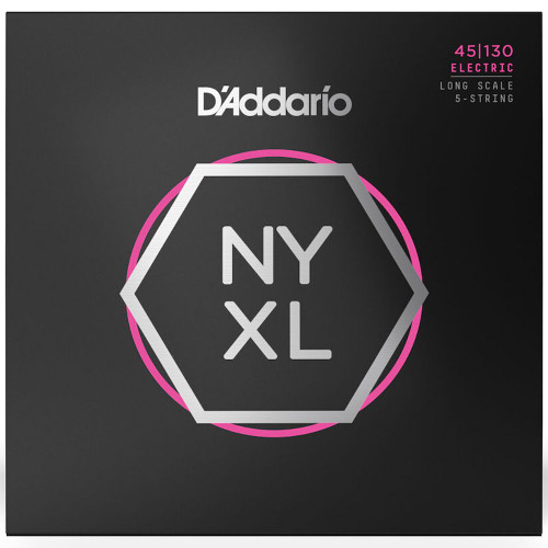 D'Addario NYXL Electric Bass Strings NYXL45130 5-Str Light 45-130