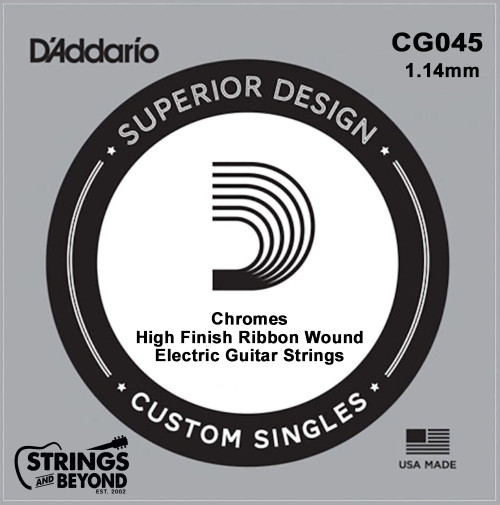 D'Addario Chromes Flat Wound Electric Single Strings CG045 45