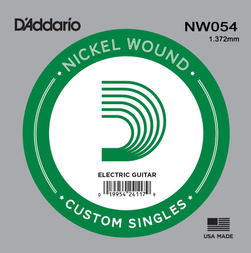 D'Addario Nickel Wound Electric Single Strings NW054