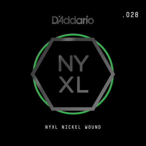 D'Addario NYXL Nickel Wound Electric Guitar Single Strings NYNW028