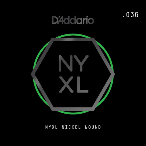 D'Addario NYXL Nickel Wound Electric Guitar Single Strings NYNW036
