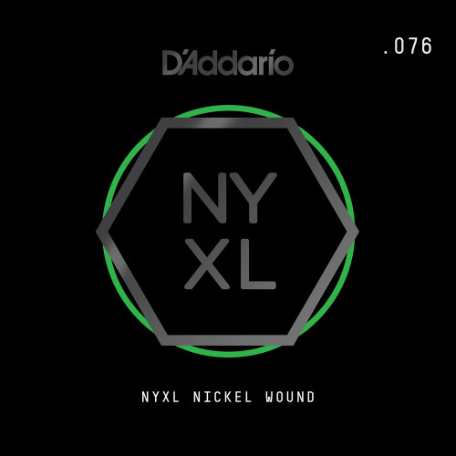 D'Addario NYXL Nickel Wound Electric Guitar Single Strings NYNW076