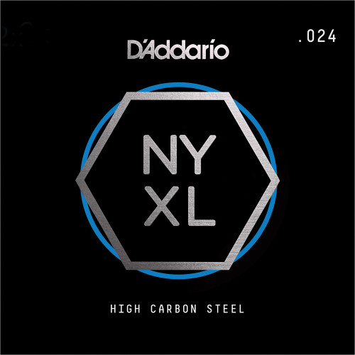 D'Addario NYXL High Carbon Steel Single Strings NYS024 NYXL Plain Steel .024