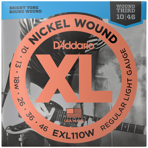 D'Addario EXL Nickel Round Wound Electric Guitar Strings EXL110