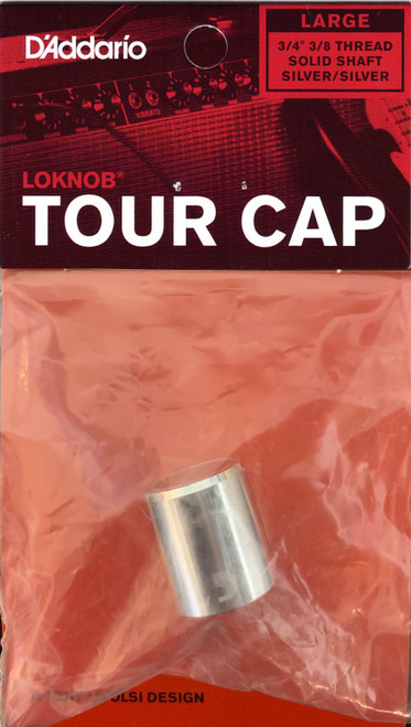 D'Addario LokNob Tour Cap Large CTS – Schwarze Kappe Für Poti-Knäufe, Verhindert Verstellen Beim Transport