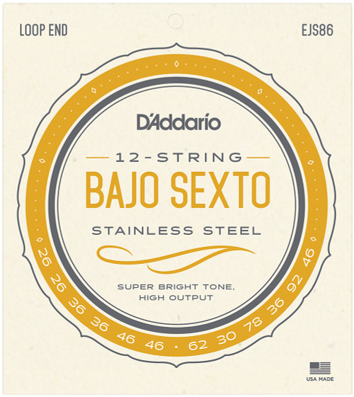 D'Addario EJ86 Phosphor Bronze Bajo Sexto Strings