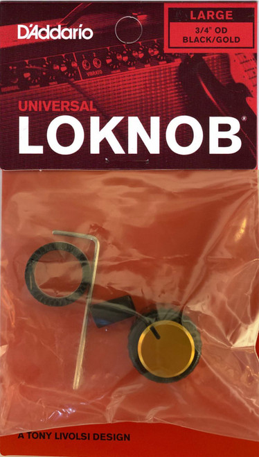 D'Addario Universal LokNob Knob Solution, Large - Black/Silver