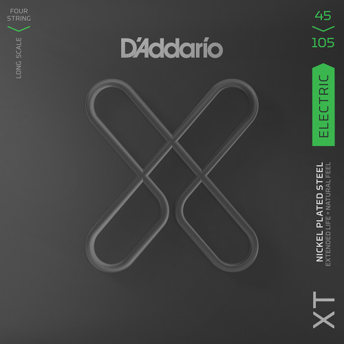 D'Addario XT Coated Nickel Electric Bass Strings XTB45105 Light Top/Medium Bottom Long Scale 45-105