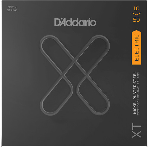 D'Addario XT Coated Nickel 7-String Electric Guitar Strings XTE1059 Regular Light 10-59