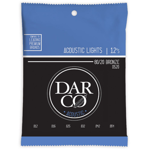 Darco D530 80/20 Bronze Acoustic Guitar Strings Medium 13-56
