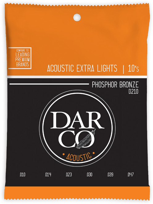 Darco D510 80/20 Bronze Acoustic Guitar Strings Extra Light 10-47