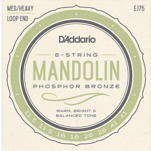 D'Addario Nickel Bronze Mandolin Strings NBM11541 Med-Heavy 11.5-41