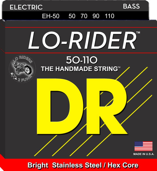 DR Lo-Rider Stainless Steel Bass Guitar Strings EH-50 Heavy 50-110