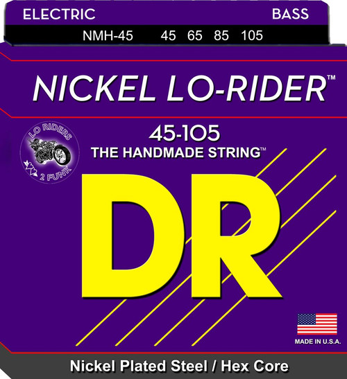 DR Lo-Rider Nickel Plated Bass Guitar Strings NMH-45 Medium 45-105