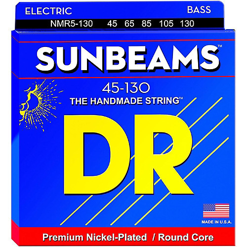 DR Sunbeams Nickel Plated Bass Guitar Strings NMR5-130 Med 5 String 45-130