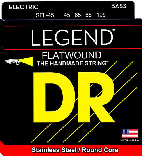 DR Legend Hi-Beam Flats Flatwound Bass Strings SFL-45 Medium Short Scale 45-105