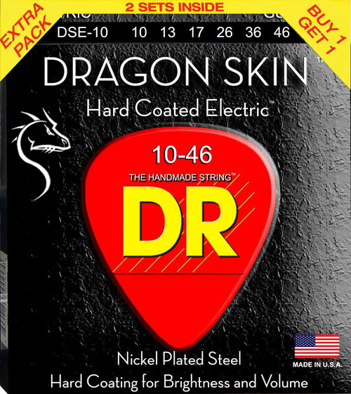DR Dragonskin K3 Coated Electric Guitar Strings DSE-10