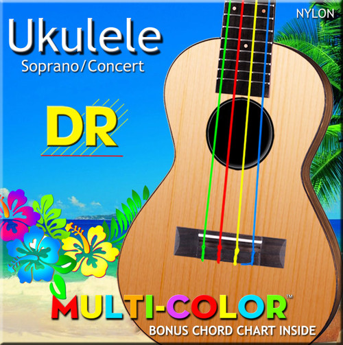 DR Multi-Color Nylon Soprano/Concert Ukulele Strings