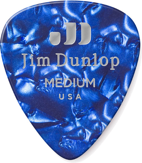 Dunlop Blue Pearl Celluloid Standard Guitar Picks Medium 72 Refill Bag