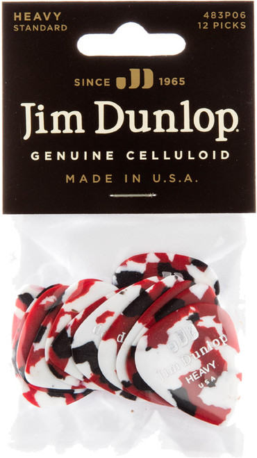 Dunlop Confetti Celluloid Standard Guitar Picks Heavy 12 Pack